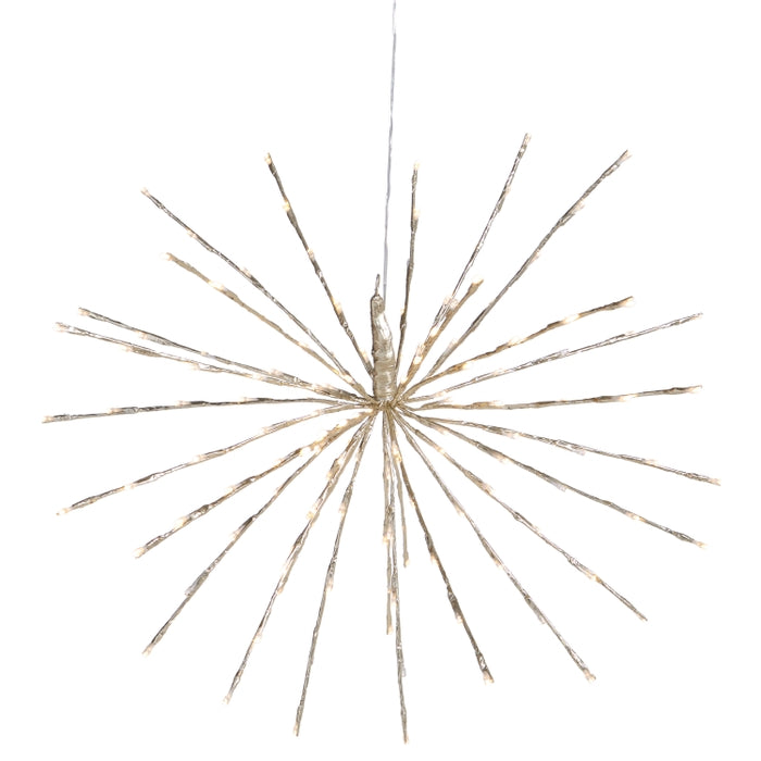 23" Champagne Starburst with 150 Warm White Steady and Twinkle Lights (No R