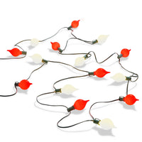 14' Connectable Matte Kismet LED String Lights on Green