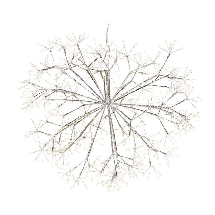 28" Silver Fairy Light Tape Pod Starburst