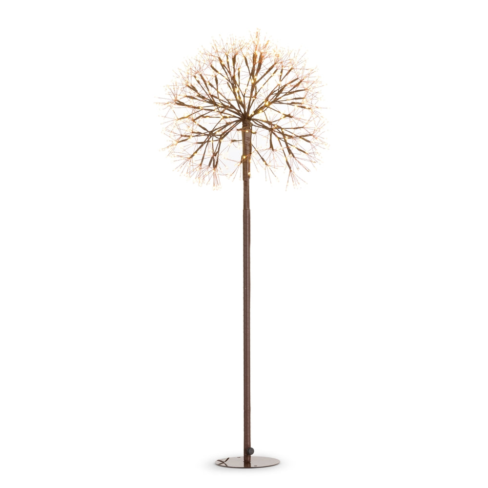 44" Brown Starburst Spray with Warm White Lights