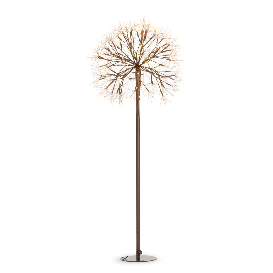 44" Brown Starburst Spray with Warm White Lights
