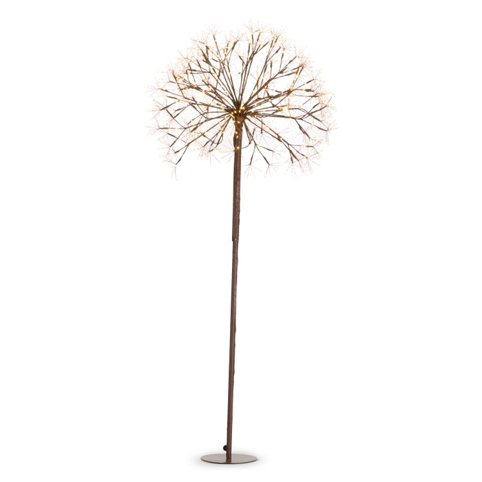 56" Brown Starburst Spray with Warm White Lights