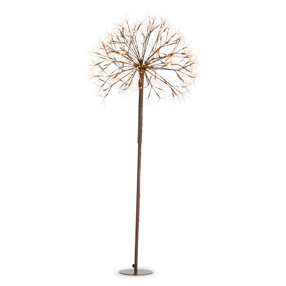 56" Brown Starburst Spray with Warm White Lights