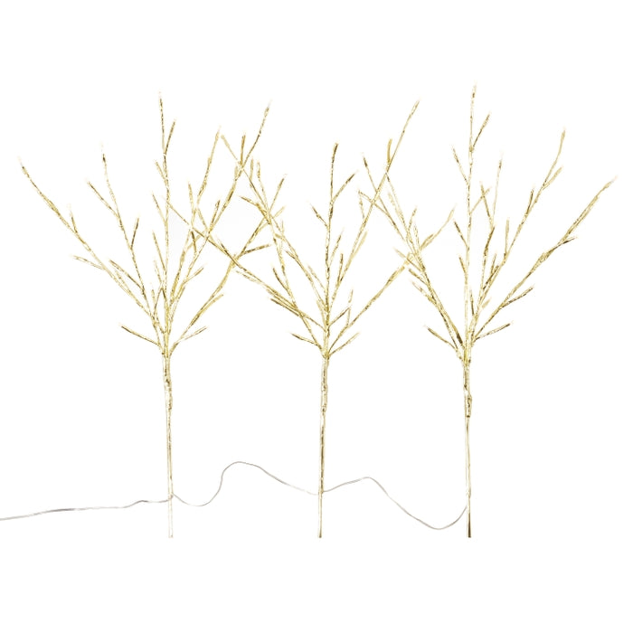 28" Gold Lighted Connected Branch w/108 Warm White Lights