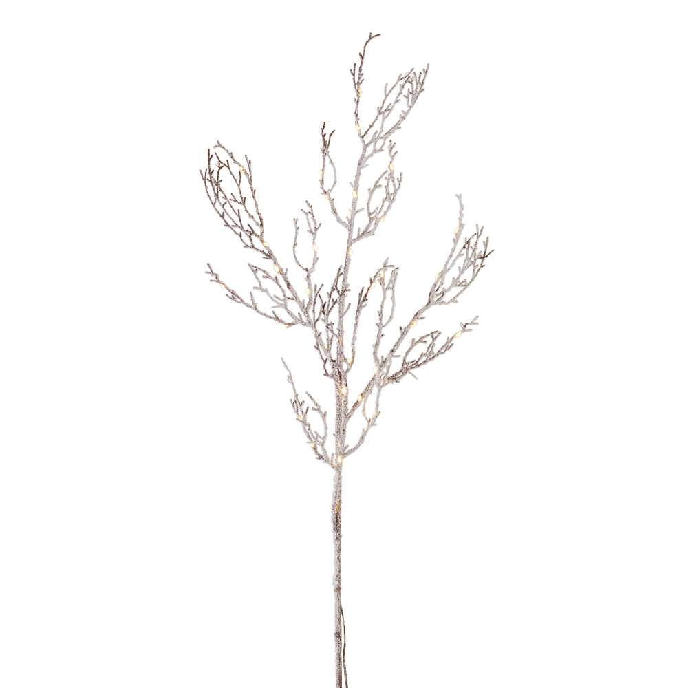 White 37" Snowy Branch Spray with Fairy Lights