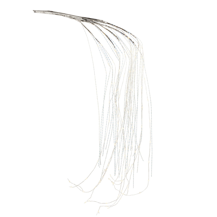 59.5" Gold Cascading Lighted Branch | White