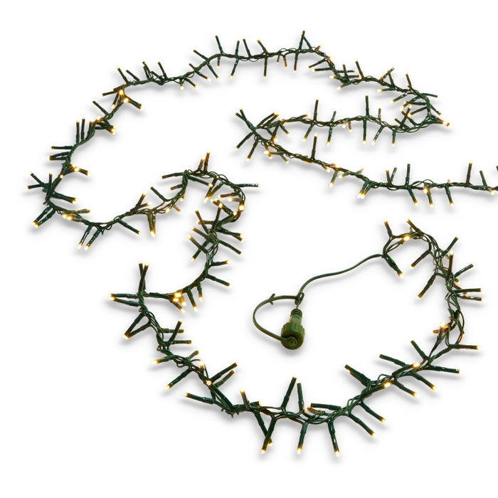 40' Connectable Cluster Glnd Green Wire W/1000 White Lights W/Remote