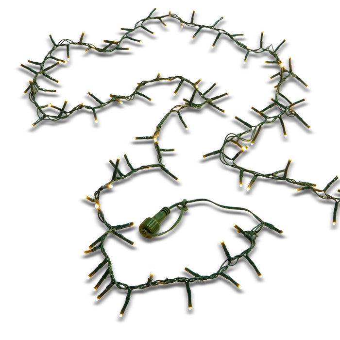 36.5' Connectable Snake Glnd Green Wire W/500 White Lights W/Remote