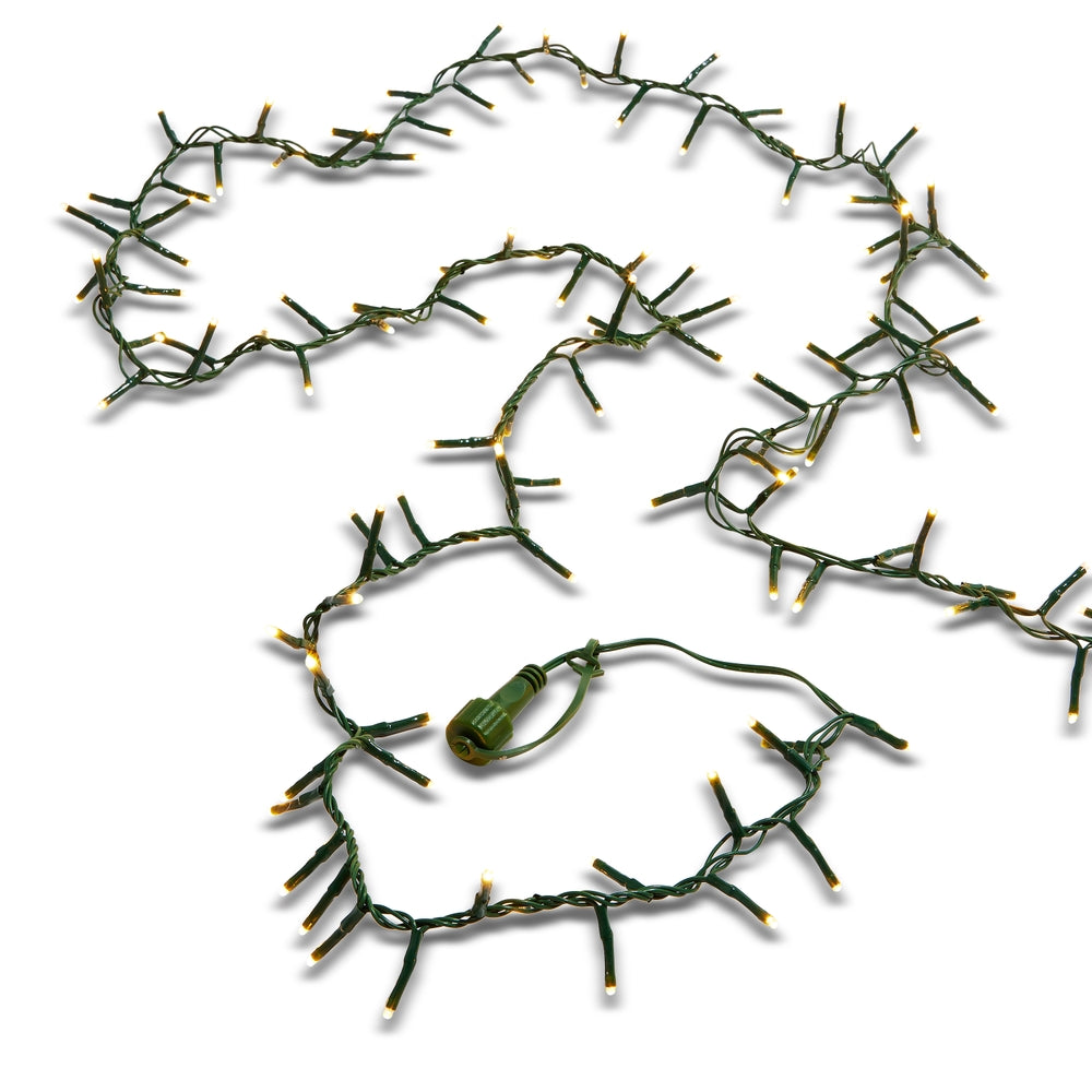 36.5' Connectable Snake Glnd Green Wire W/500 White Lights