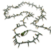36.5' Connectable Snake Glnd Green Wire W/500 White Lights