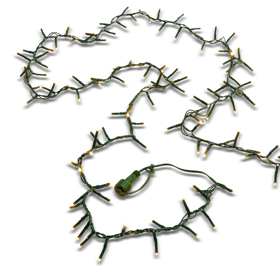 36.5' Connectable Snake Glnd Green Wire W/500 White Lights