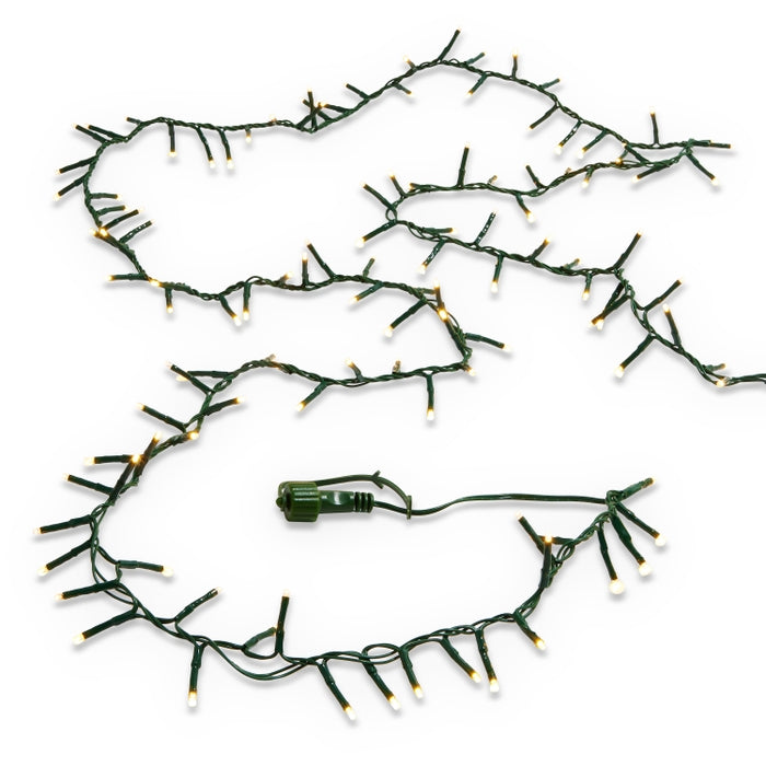 73.8' Connectable Snake Glnd Green Wire W/1000 White Lights W/Remote