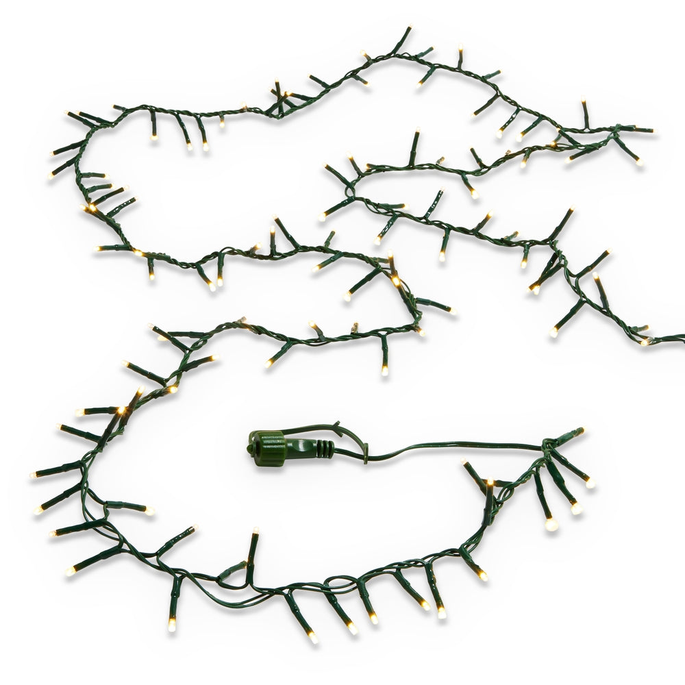 73.8' Connectable Snake Glnd Green Wire W/1000 White Lights