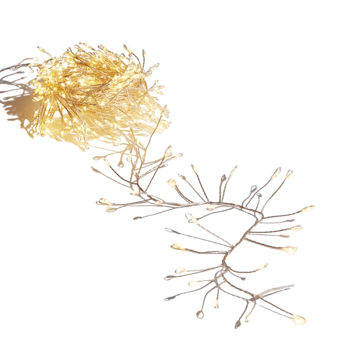 10' Fairy Cluster Light on Silver Wire W/ Remote