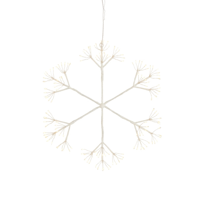 17" White Glittered Starburst Snowflake