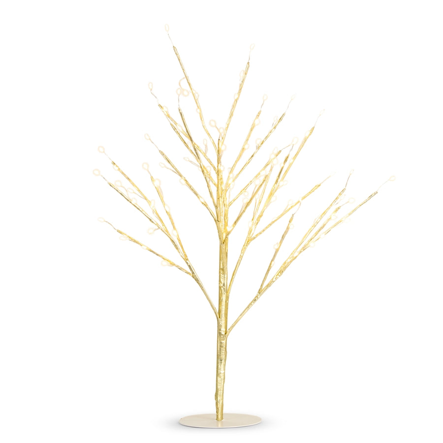 24" Lighted Gold Tree