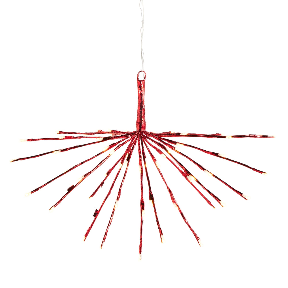 18" Red Starburst with 60 Warm White Steady and Twinkle
