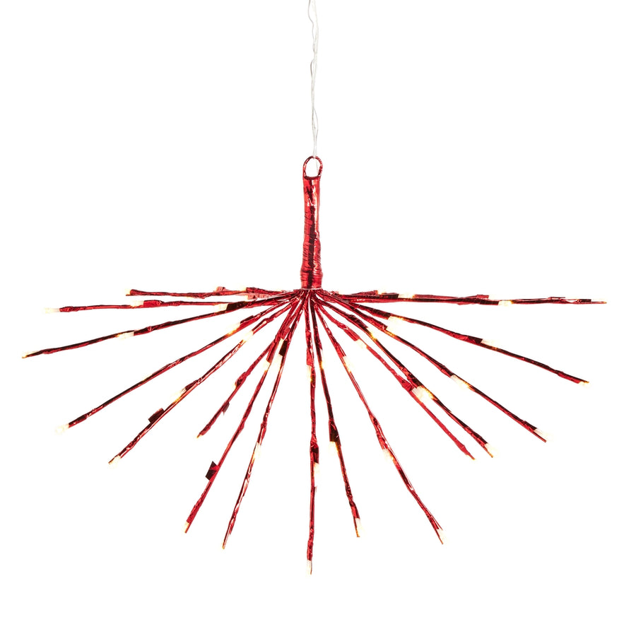 18" Red Starburst with 60 Warm White Steady and Twinkle