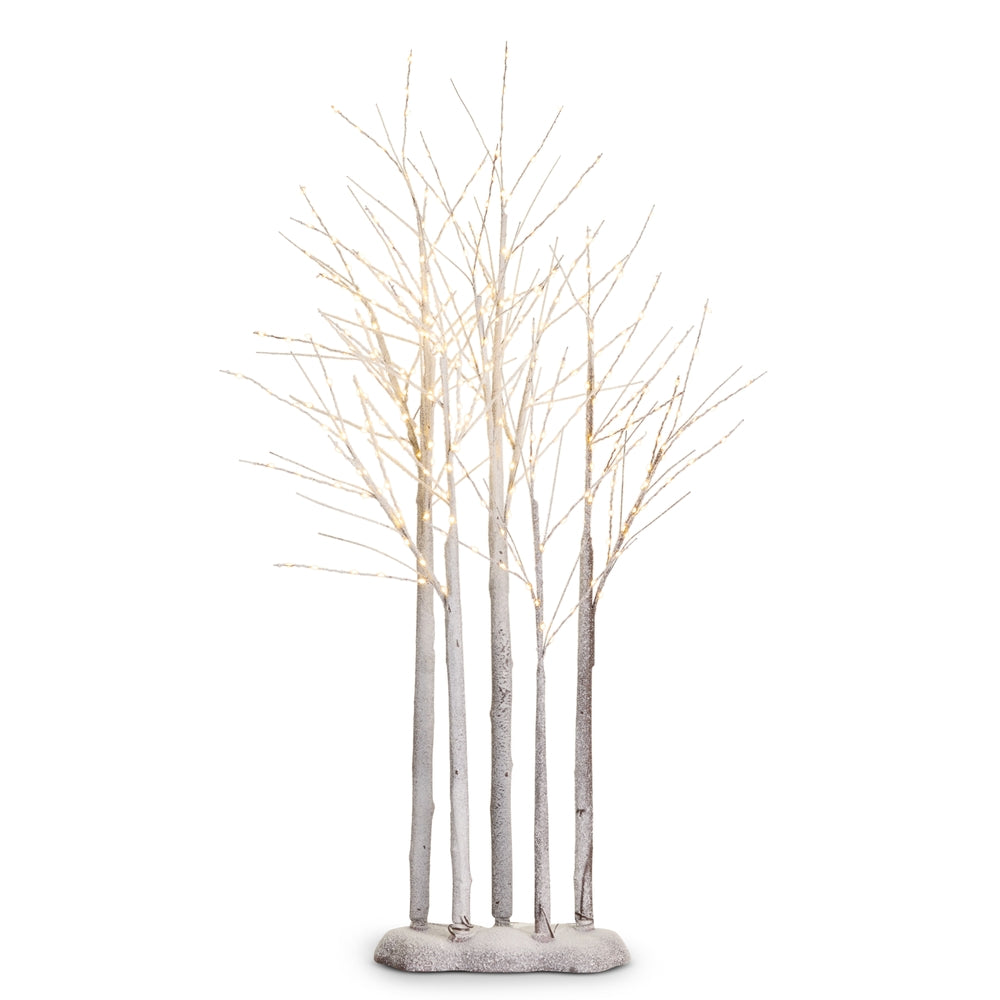 4' Lighted Snowy Fairy Light Grove