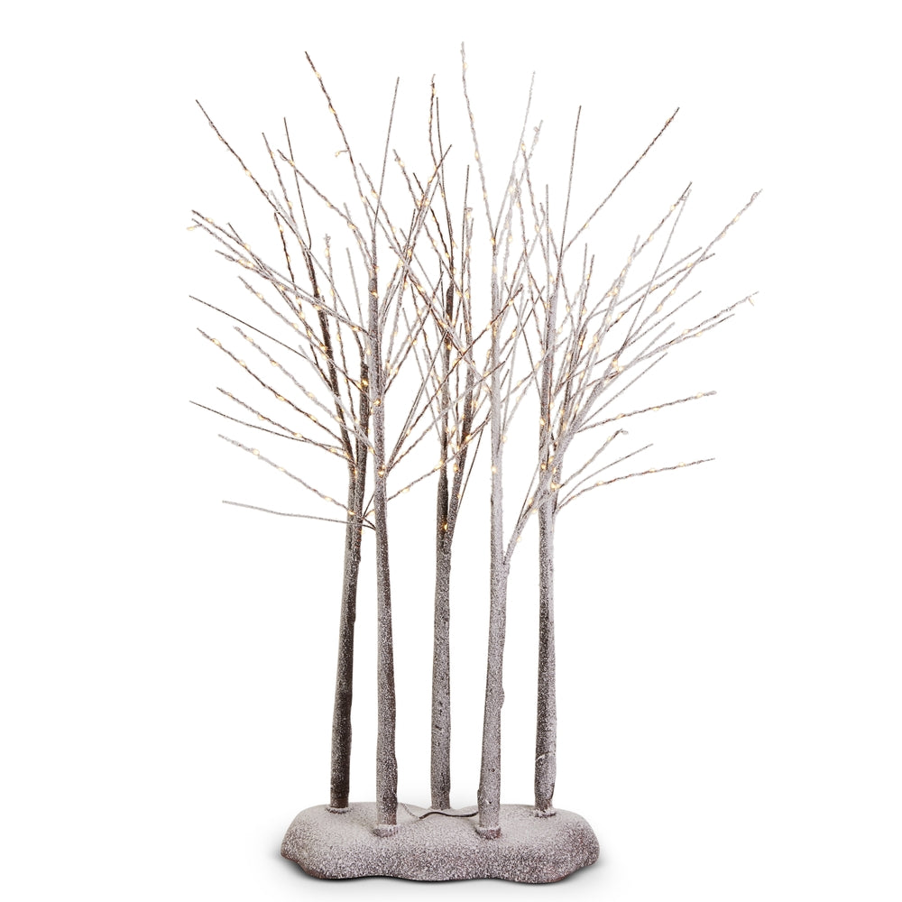 30" Lighted Snowy Fairy Light Grove