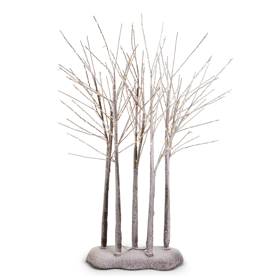 30" Lighted Snowy Fairy Light Grove