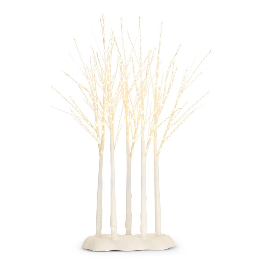 Brown 30" Lighted Glittered Fairy Light Grove
