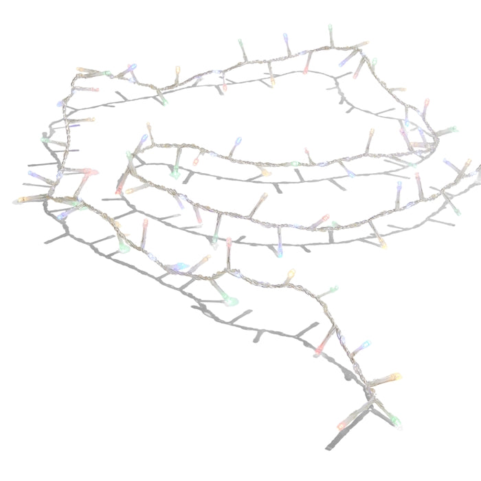 12' Snake and Chasing Garland Clear Wire w/ 300 Multicolor Lights