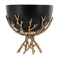 Chic Modern Soft Gold and Black Twig Bowl - Perfect Centerpiece