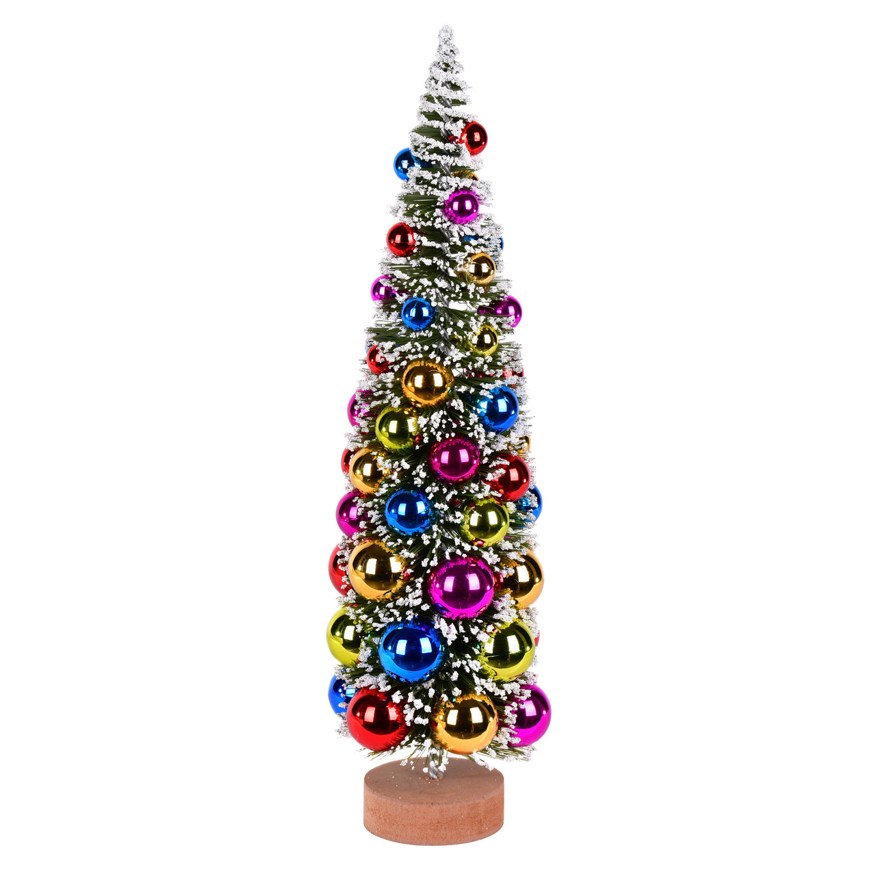 18" Frosted Green Tree with Multi Balls