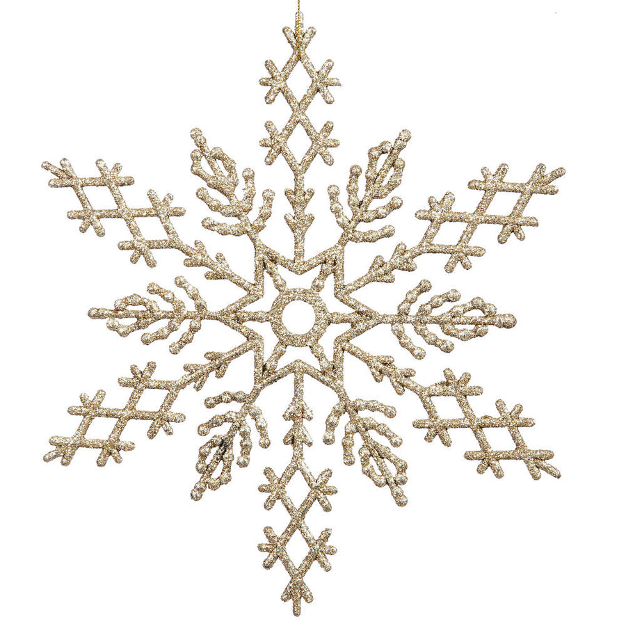 6.25" Champagne Snowflake 12/Pvc Box