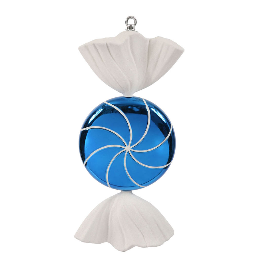 18.5" Blue White Swirl Candy