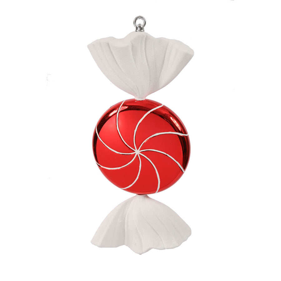 18.5" Red White Swirl Candy