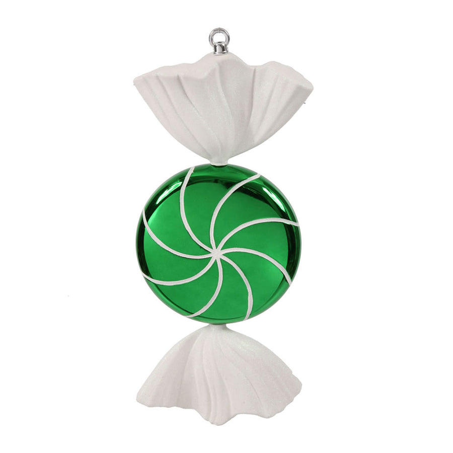 18.5" Green White Swirl Candy
