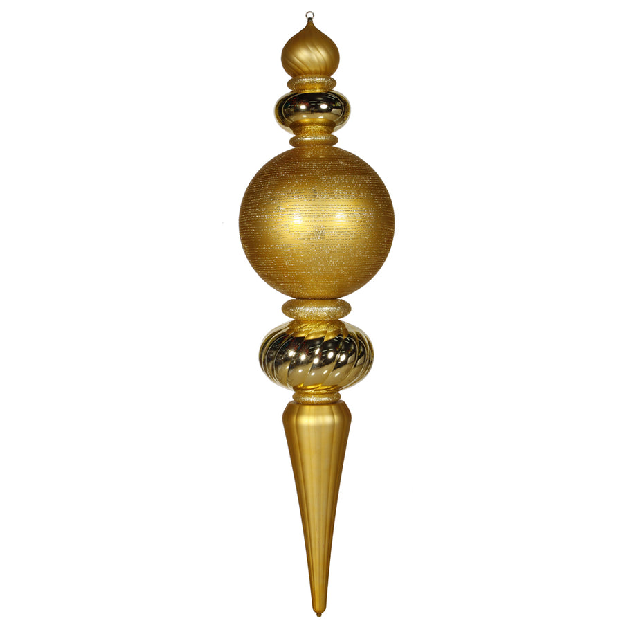 62" Gold Finial Shiny-Matte-Glitter