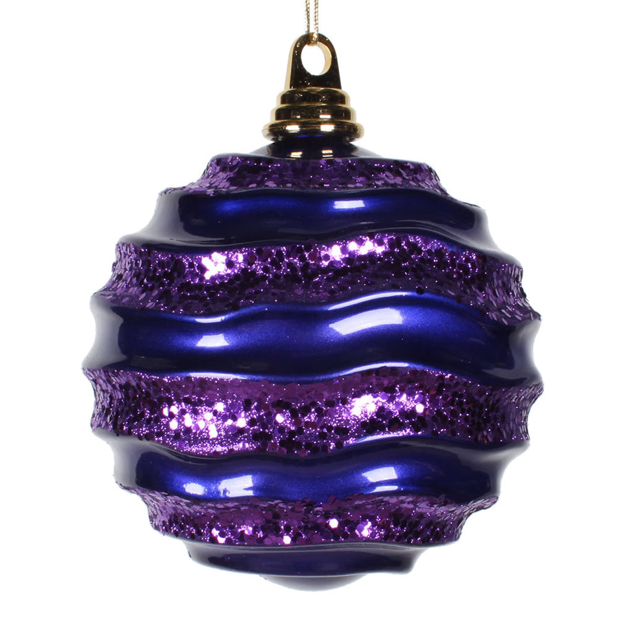 6'' Purple Candy Glitter Wave Ball
