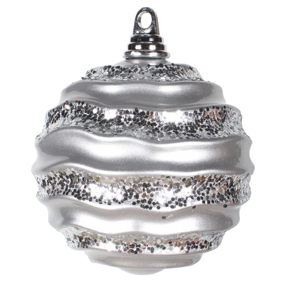6'' Silver Candy Glitter Wave Ball