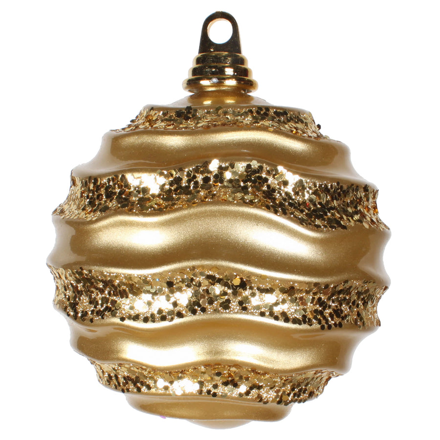 6'' Gold Candy Glitter Wave Ball