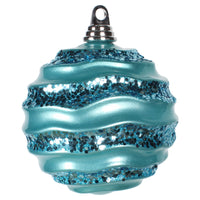 6'' Turquoise Candy Glitter Wave Ball