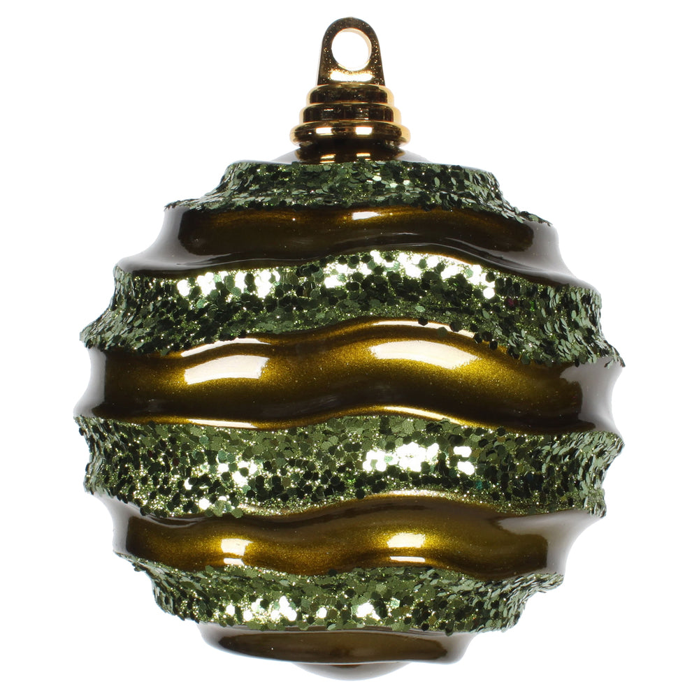 6'' Olive Candy Glitter Wave Ball