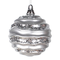 8'' Silver Candy Glitter Wave Ball