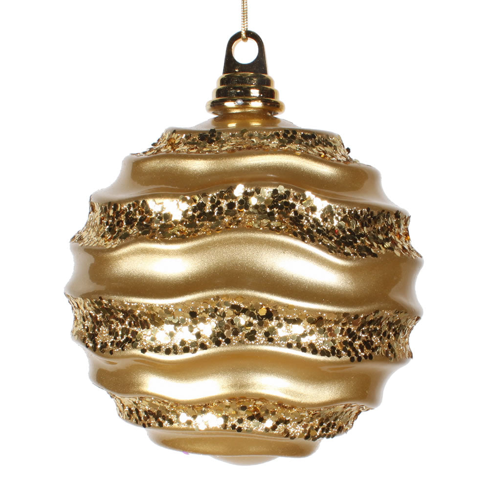 8'' Gold Candy Glitter Wave Ball