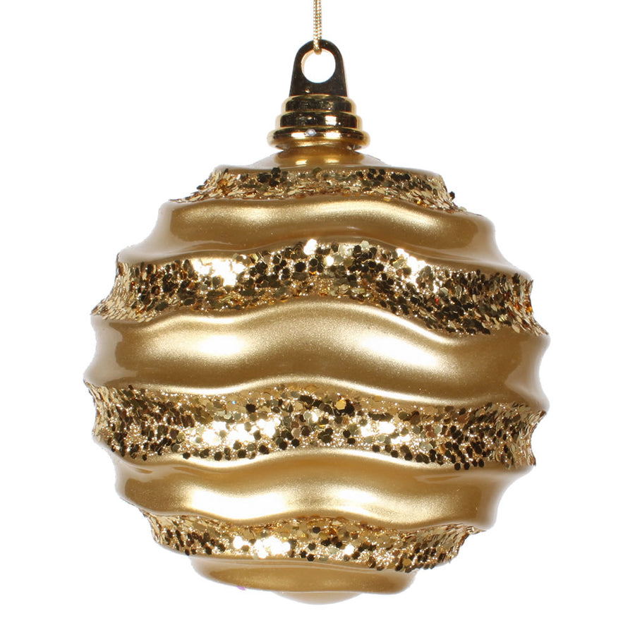 8'' Gold Candy Glitter Wave Ball