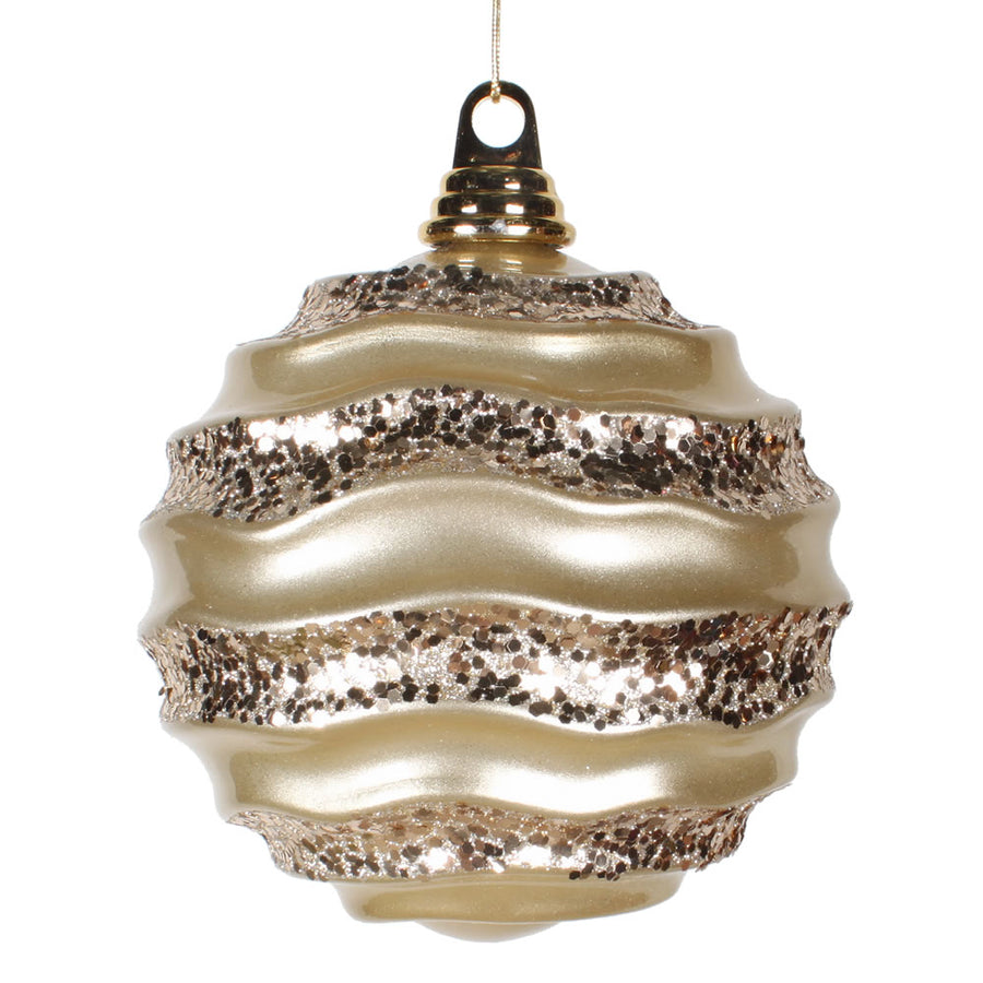 8'' Champagne Candy Glitter Wave Ball