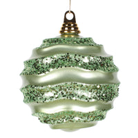 8'' Celadon Green Candy Glit Wave Ball