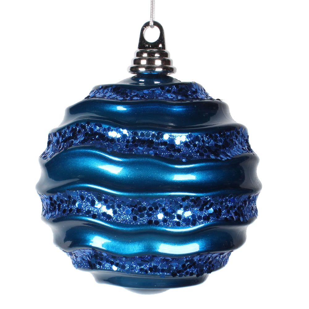 8'' Sea Blue Candy Glitter Wave Ball