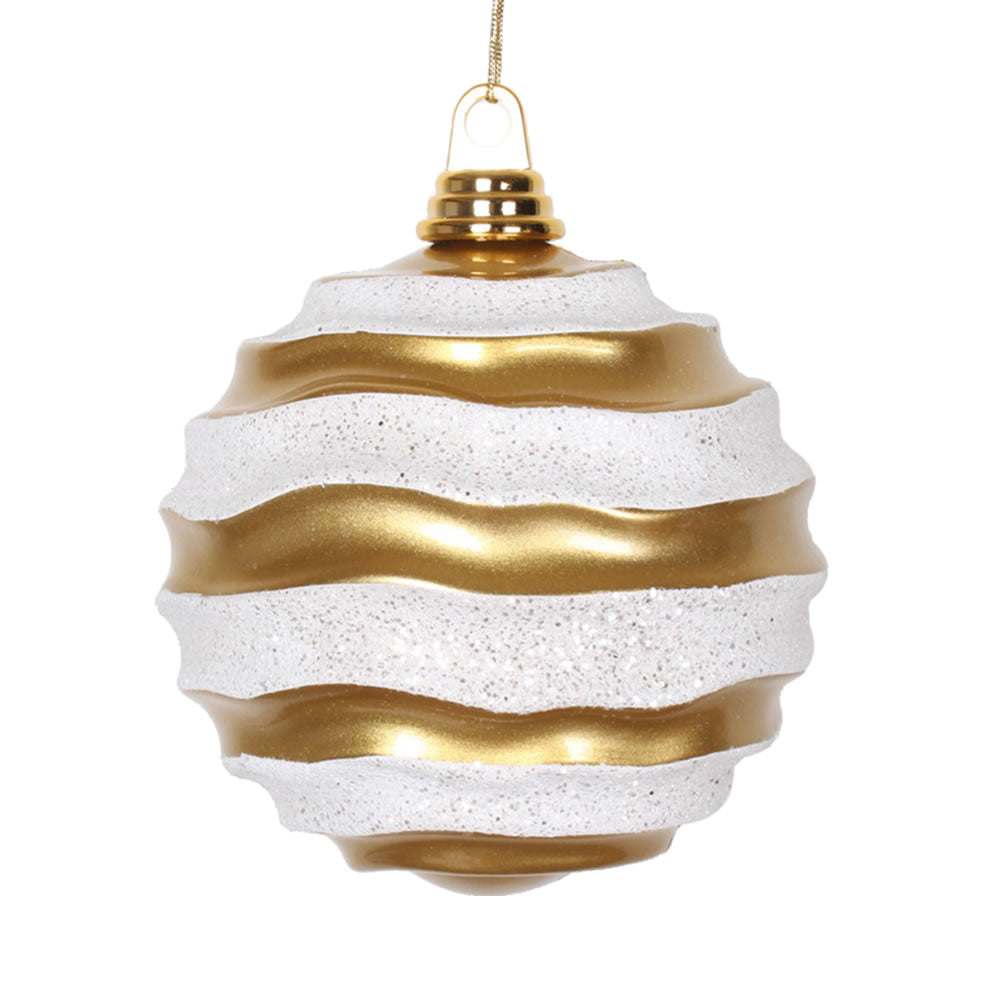 8" Gold-Silver Candy Glitter Wave Ball