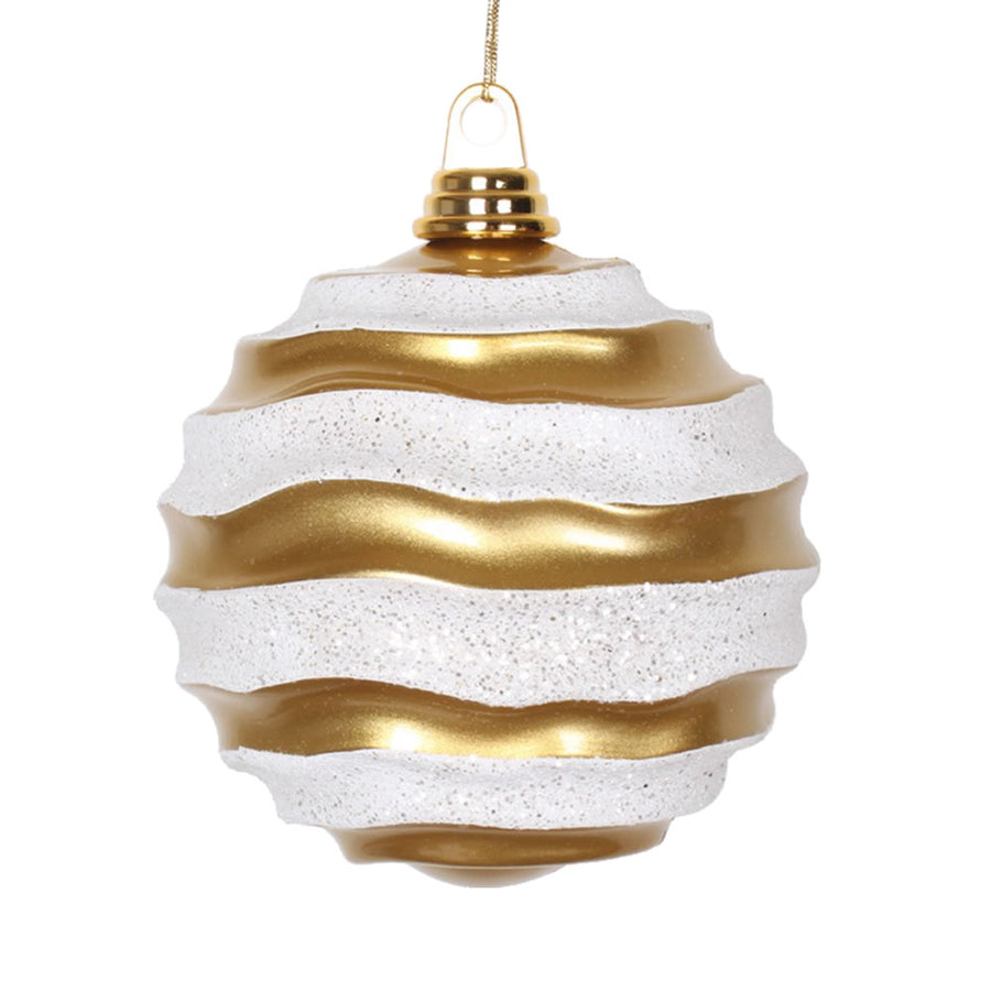 8" Gold-Silver Candy Glitter Wave Ball