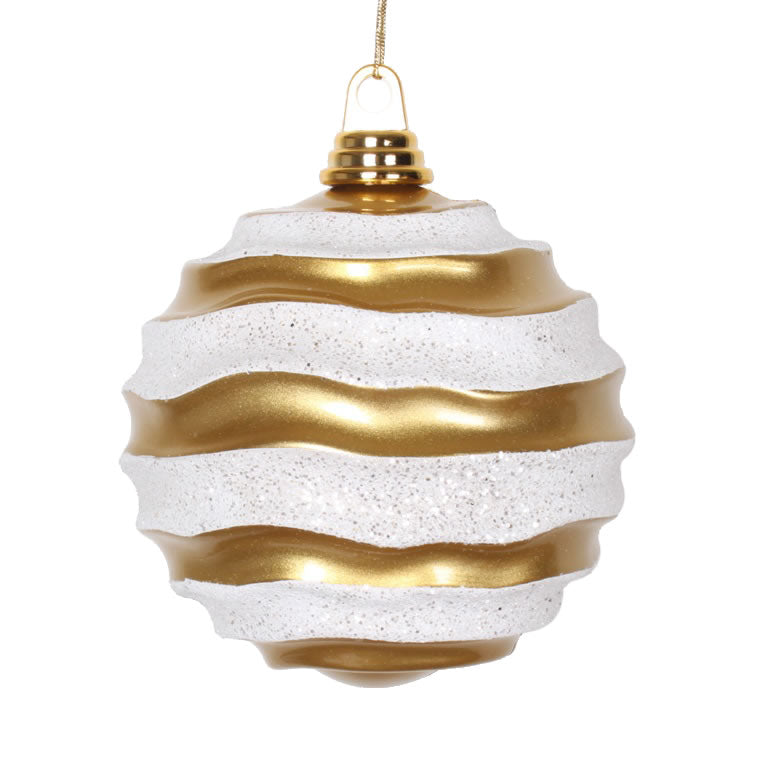 8" Gold-Silver Candy Glitter Wave Ball