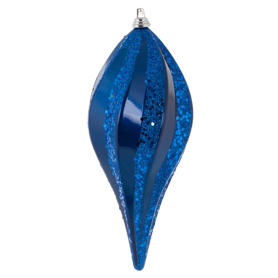 8'' Blue Candy Glitter Swirl Drop
