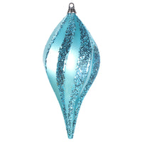 8'' Turquoise Candy Glitter Swirl Drop
